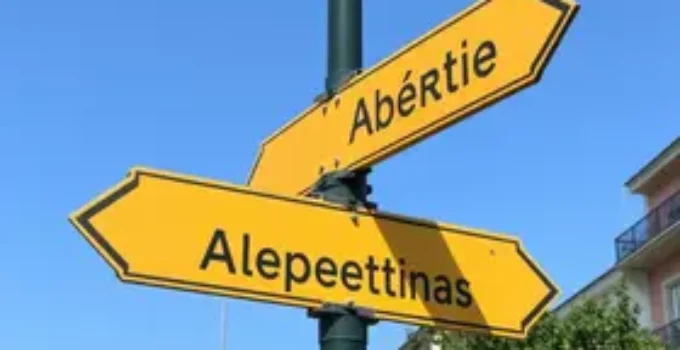 sinalização na Rua Aberta